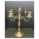 21" - 5 Arm Pewter Candelabra
