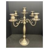 21" - 5 Arm Pewter Candelabra