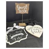 (3) Wedding Signs - Guest Book, Here comes the