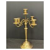 21" - 5 Arm Gold Tone Medal Candelabra