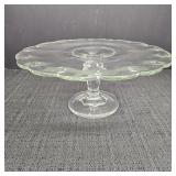 Teardrop Pattern Glass Cake Stand