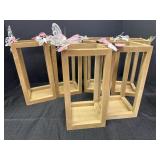 (6) Wood Centerpiece Lanterns - Paintable