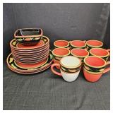 Clay Art Jalapeno Hand Painted Stoneware Set