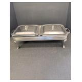 Stainless steel rectangular 2 dish chafing dish