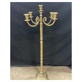 51" - 5-Arm brass floor candelabra