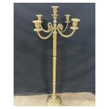 51" - 5-Arm brass floor candelabra