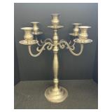 21" - 5 Arm Pewter Candelabra