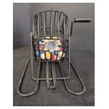 Bingo number wheel w/ crank metal 8.5in tall