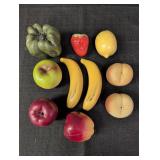 Variety of ceramic fruits & vegetables