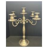 21" - 5 Arm Pewter Candelabra