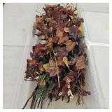 Fall Artifical Flowers w/ Plastic Tote