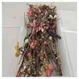 Artifical Flowers w/ Plastic Tote