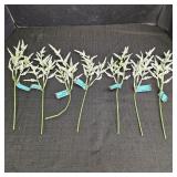 (7) Floral Accents Green & White Florals