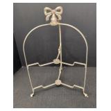 Brass plated 2 tier display stand 17.5in tall