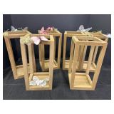 (6) Wood Centerpiece Lanterns - Paintable