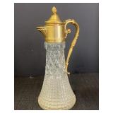 Vtg Italian Glass Wine Carafe