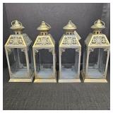 (4) Ashland Gold w/ Gray Wash Lanterns