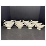 12- 6oz Porcelain Gravy Boats