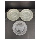 11- 10" Glass Fruit Design Plates