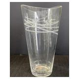 Large Etched Crystal Hallmark Anniversary Vase