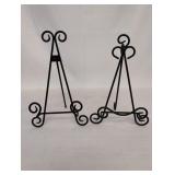 (2) Table top display easels 12in & 13in tall