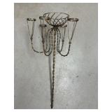 40" Gold Brushed Metal Floor Sconces Decor Holder