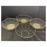 Variety of 4 bread basket bowls or fruit bowls.