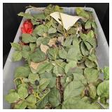 Blackberries & Artifical Flowers w/ Plastic Tote