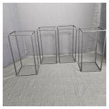 (4) Matte Black Metal Geometric Stand/ Centerpiece