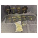 Gold/ Black Cardstock Table Numbers - 30 & Head