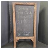 Rustic Wooden Chalkboard double sided Sign