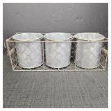 Rustic-Style Metal Caddy w/ Handles