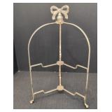 Brass plated 2 tier display stand 17.5in tall