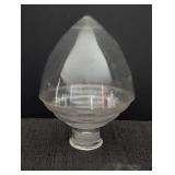 Acorn shaped clear glass stopper 5in tall