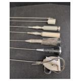 (6) Threaded Base Radio Antennas, one clamp base