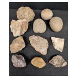 Lg variety of Fossil rocks, Quartz, Calcite