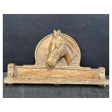 Syroco Wood equestrian-themed towel rack