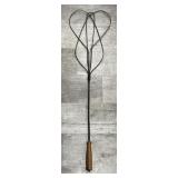 33in wire rug beater, wood handle