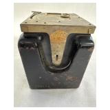 Vtg pay phone coin lock box-works