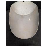 Vtg Galvanized scale scoop 12in long x 11in wide