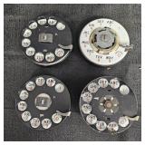 (4) Western Electric Telephone Rotary Dials