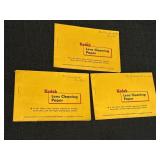 3 Vtg Kodak Lens Cleaning Paper Booklets, couple