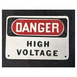 5 x 3.5' Metal Danger High Voltage Sign