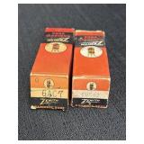 2 Zenith Radionic Tubes, 6AC7 & 6U6GT
