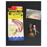 Variety of 4 fly fishing lures, 2 new in package