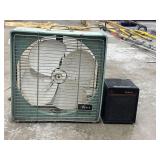 Fasco metal box fan & Holmes desktop heater