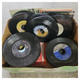 Variety of Vintage 45 RPM Vinyl Records