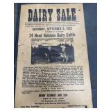 1952 Auction Sale Bill-Henry Schmidt & Son