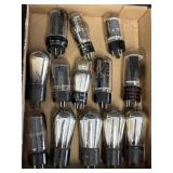 13 misc. vacuum tubes, mixed brands & numbers,