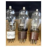 5 misc vacuum tubes.  3 are 807 w/mixed brands,